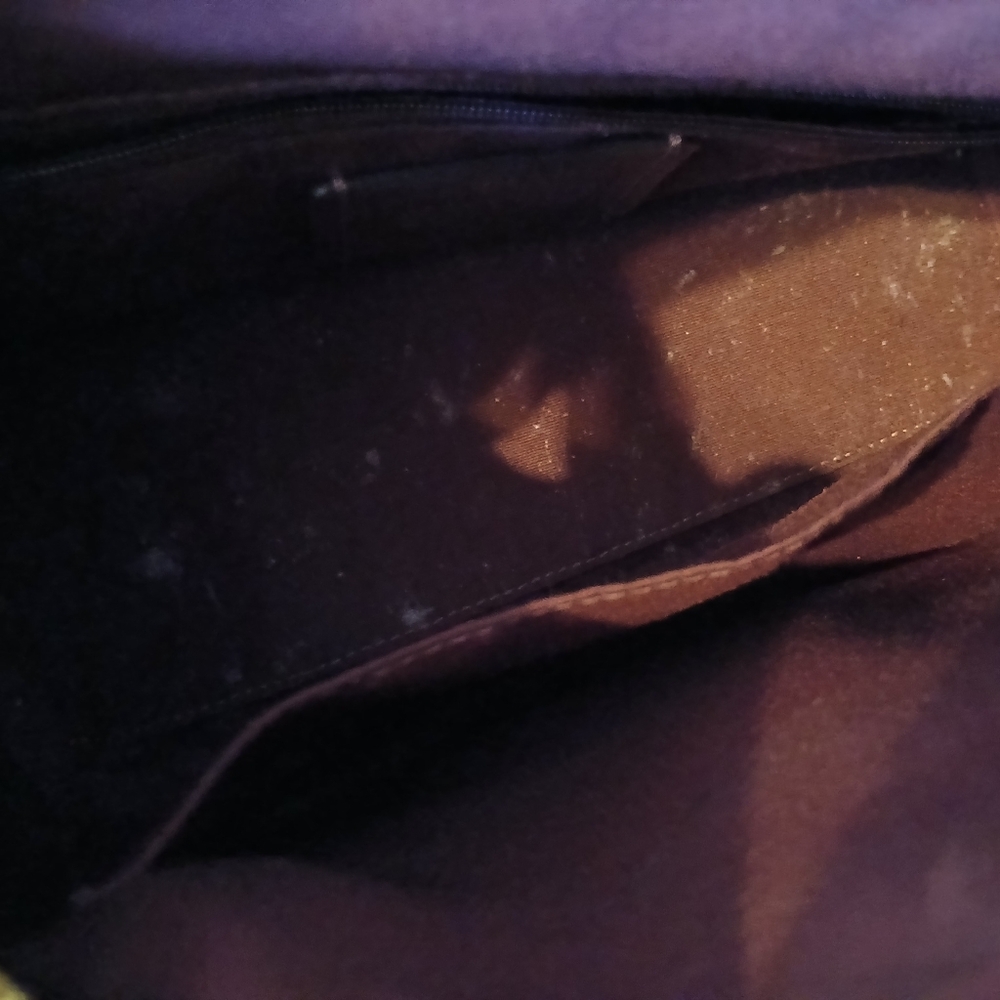 Coach Red and Brown Satchel with Signature Design - Picture 7 of 7